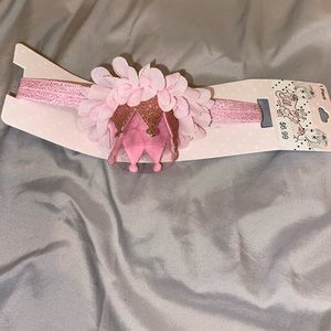 Elly & Emmy Tulle Tiara Headwrap in Pink